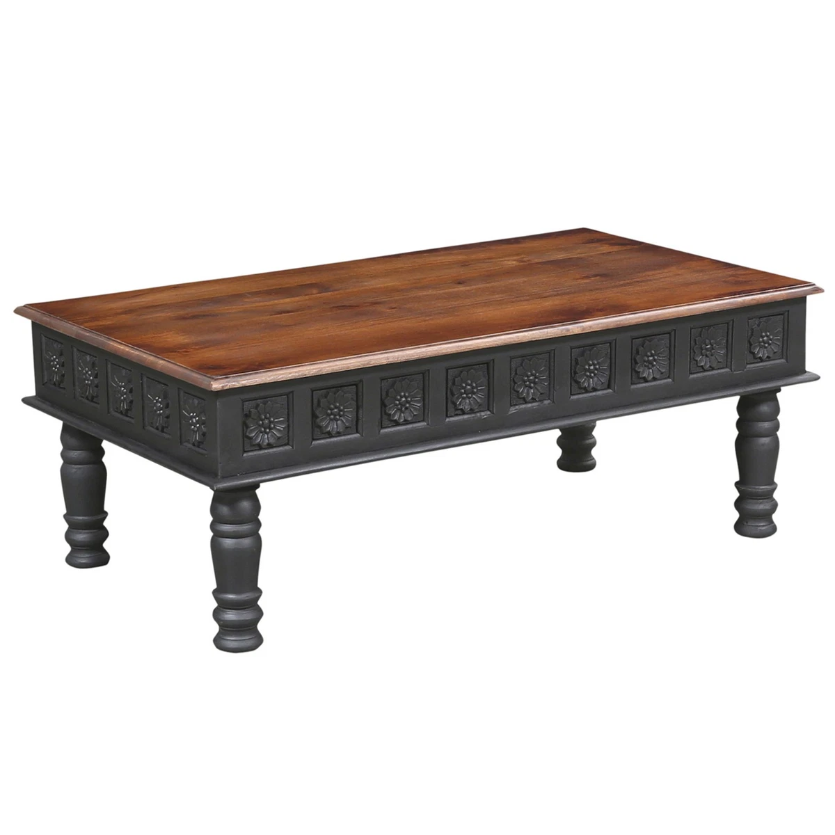 Comodino in legno e canna da zucchero, set di 2, Marrone naturale