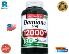 Damiana Leaf 12000 mg 180 Vegetarian Capsules Naturel Turnera Aphrodisiaca Herb