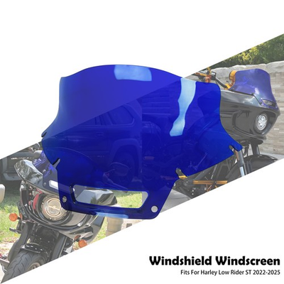 #ad Windshield For Harley Softail Low Rider ST FXLRST 2022 2025 8.5quot; Blue Windscreen $55.99
