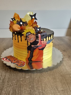 Naruto Essbar Fabel Sasuke Boruto Tortenaufleger Torte Geburstag + TEXT