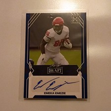 Leaf 2022 Draft Emeka Emezie Autograph Rookie Football Card #BA-EE2