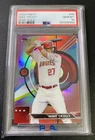 MIKE TROUT /75 TOPPS FINEST 2023 ROSE GOLD REFRACTOR PSA 10 Angels MVP Mint Rare