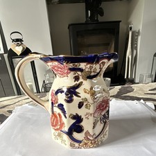 Masons Ironstone Blue Mandalay Pattern Milk Jug Hand Painted