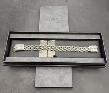 Petrichor Keith Jack 925 Silver Norse Forge Dragon Weave Celtic Bracelet 9" 56G