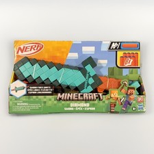 Nerf Minecraft Sword Dart Blaster Pull Back Priming Foam Edge 8 N1 Darts Ages 8