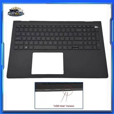 For Dell Inspiron 15 3510 3511 3515 3520 Palmrest Backlit Keyboard USB Hole