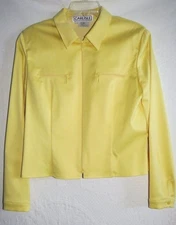 CARLISLE Yellow Cotton blend  womans size 14  JACKET NWOT