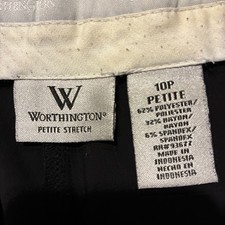 2 Solid Black Dress Pants and 1 Pin Stripe Size 10 Petite