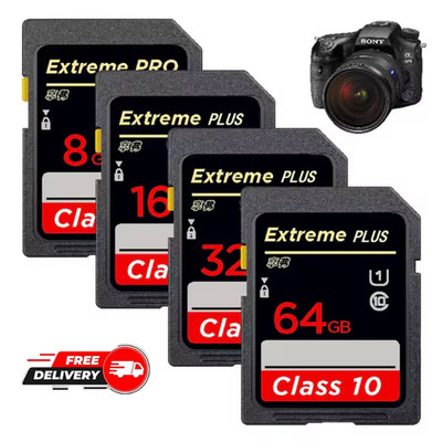 High Speed Class 10 SD Card 8GB 16GB 32GB 64GB 128GB 256GB SDHC SDXC