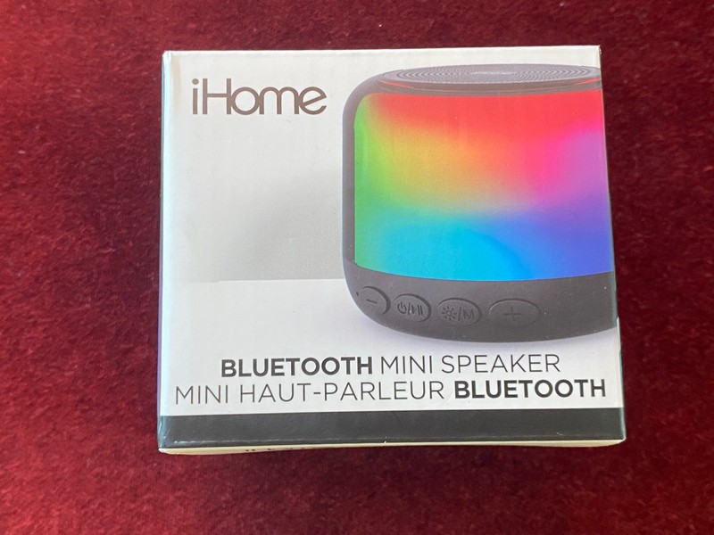 iHOME Bluetooth Mini Speaker 3 Glow Modes Battery New in Box