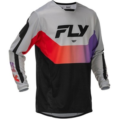 Fly Racing Kinetic Jersey - Grey/Red/Purple/Black - Small 379-423S