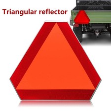 Car Slow Moving Vehicle Sign Reflective Tape Safety Triangle Orange Sticker Kit
