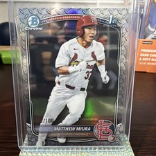 2025 Bowman Chrome Matthew Miura  Metal Refractor Rookie #/100 Cardinals