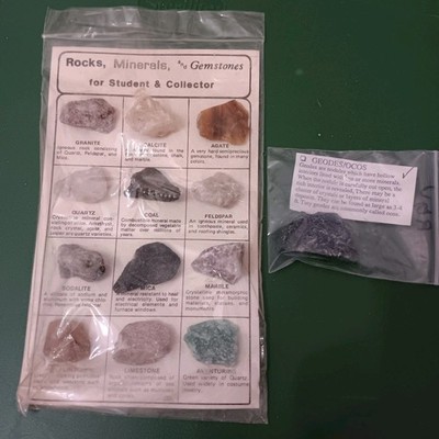 Rocks Minerals And Gemstones For Students And Collectors 12 Piece Set Plus A...