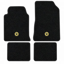 1987-1989 Chrysler Conquest Cutpile Floor Mats Embroidered Logos 4pc