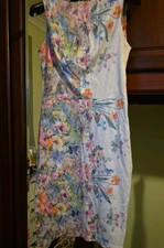 Lila Kass Dress Size 10 Floral Silk Blend. Stunning for Summer Events.. Classy