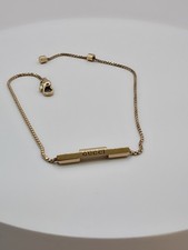 Gucci Link to Love 18ct Yellow Gold Bar Bracelet Size 16 Authentic AU750