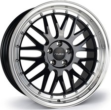 Alloy Wheels 18" Dare SM Black Polished Lip For Alfa Romeo 156 GTA V6 02-08
