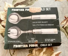 Vintage MCM FRONTIER FORGE Robinson Knife Co. Japan 2 Piece CHILD / YOUTH Set