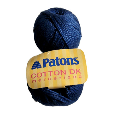 Paton's 100% Cotton DK Yarn Navy Blue Knit Crochet Craft Lot Of 2