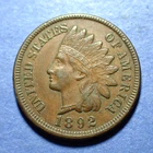 1892 Indian Cent   XF