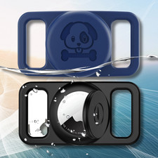 2-Pack Air Tag Dog Collar Holder for Apple Silicone Body Cover Waterproof