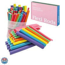 47 pcs 7'' Hair Curlers Rollers Flexi Rods Flexible Curling Rods Set No Heat ...