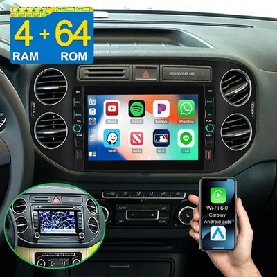 4+64GB Android 15.0 Autoradio Apple Carplay WiFi Navi für VW Tiguan 5N Golf Plus