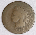 1875 Indian Head Cent 1C - AG/Good Clear Date — photo 1