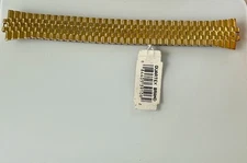Quartex Gold-Tone Stretch Watch Band NOS-6” Relaxed-17–21mm Adjustable w/Tag