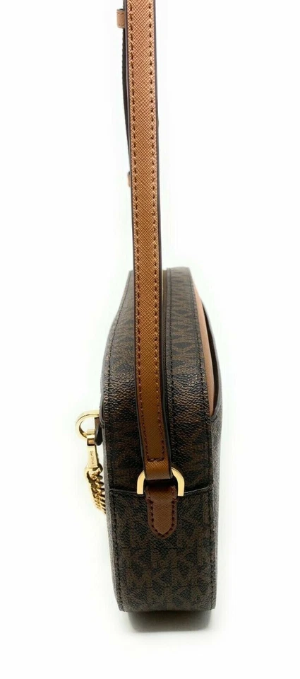 Michael Kors Jet Set Item Large East West Zip Chain MK Crossbody Bag Brown - Image 3 of 4