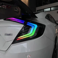 Upgrade RGB LED Tail Light For Honda Civic Sedan EX/EXL/EXT 2016-2021 Rear Lamps