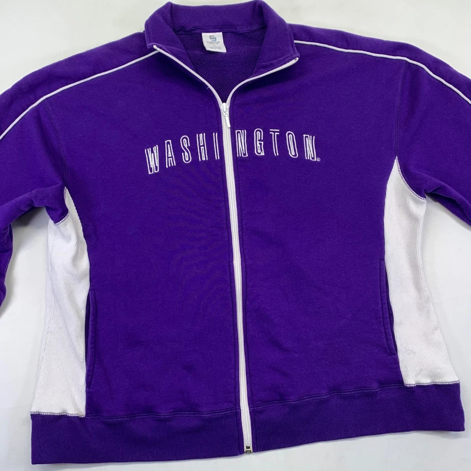 Chaqueta Campus Drive Washington Huskies con cremallera para mujer XL púrpura blanco universidad Foto 4 de 4
