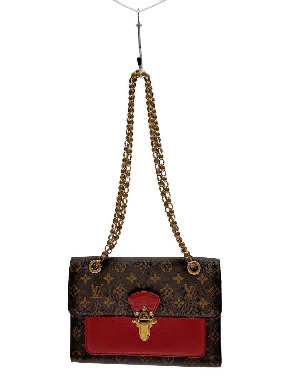 LOUIS VUITTON Victoire M41731 Monogram Canvas Leather PVC Brown LV Handbag Bag