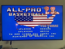 All Pro Basketball (Nintendo NES) Cleaned Tested Working