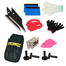 Deluxe Pro Car Wrap Vinyl Kit Scratchfree Squeegee Razor Gloves Magnets Tool Bag