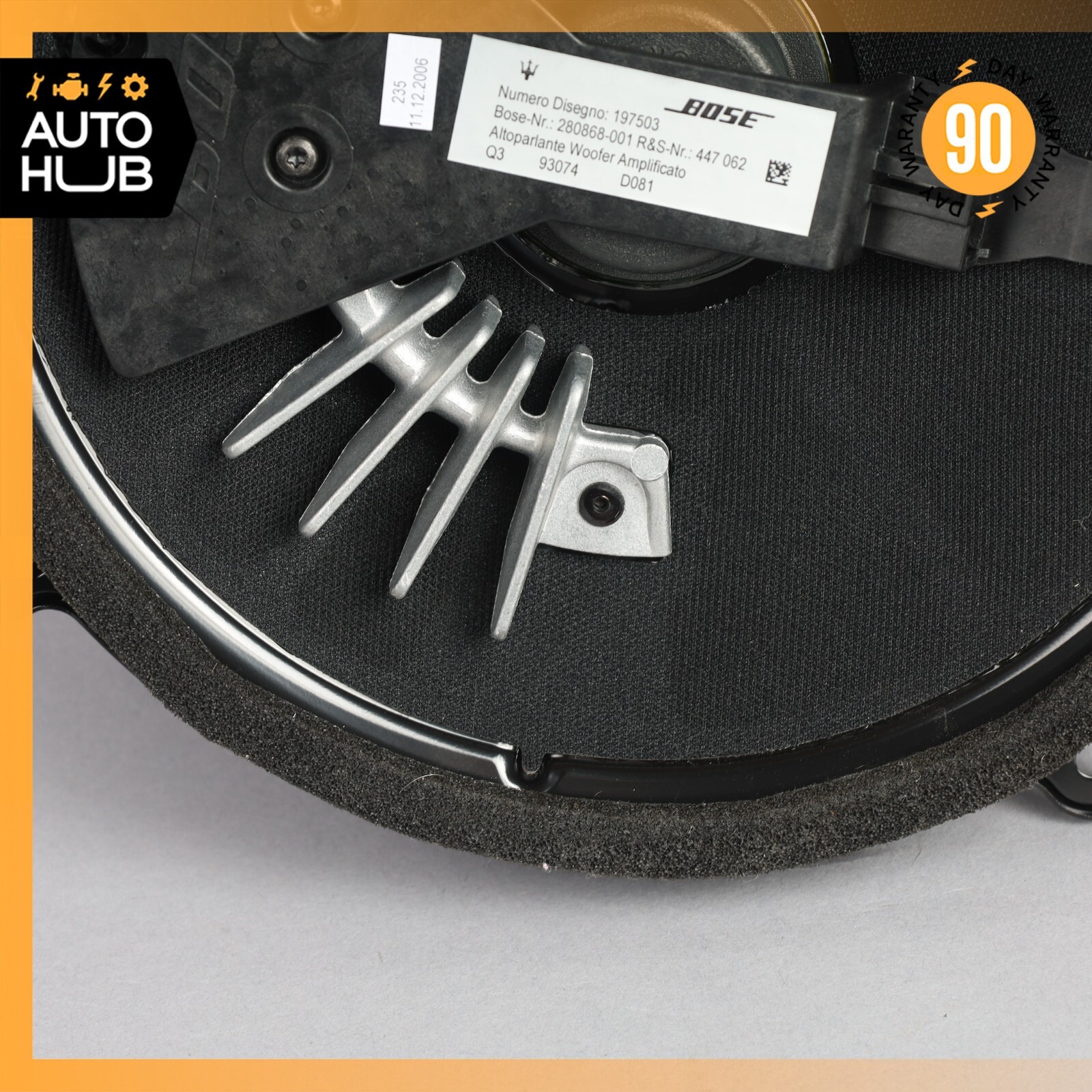 03-19 Maserati Quattroporte Rear Bose Subwoofer Sub Woofer Sound Speaker OEM