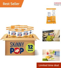Popcorn Gluten Free Non-GMO Healthy Snacks Skinny Pop Dairy Free White Chedda...