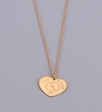 Women Gold Plated Titanium Stainless Steel Yes/ No Heart Love Necklace 16-18"
