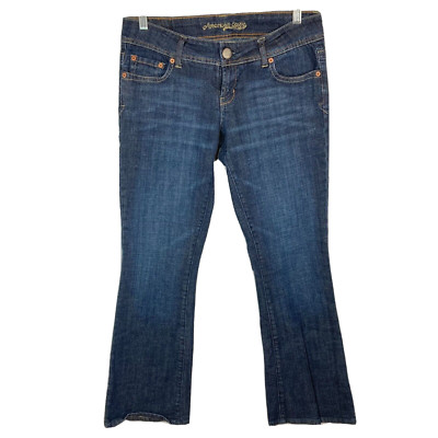 AEO American Eagle Outfitters Jeans Womens Sz 8 Blue AE Artist Bootcut Flare
