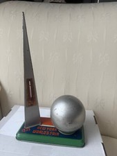 Rare 1939 World's Fair 12" Tin Trylon & Perisphere Bank & Thermometer Excellent