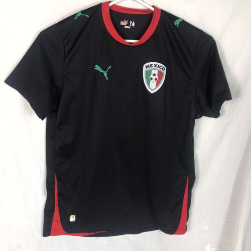 Mens Puma Team Mexico Black Soccer Jersey No. 10 Size XL Made In