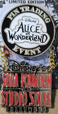  Disney Soda Fountain DSF Pin Trading Event PTE Alice In Wonderland LE 300 Pin