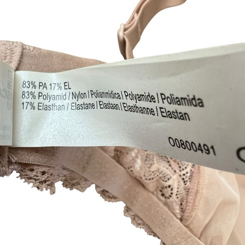 Amoena Lena WB Bra 0695 34D Mastectomy Pockets Wide Strap Beige Underwire - Picture 14 of 18