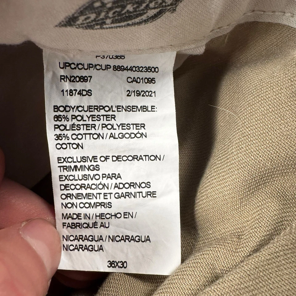Pantalones chinos Dickies 874 Flex para hombre 36x30 ajuste original ropa de trabajo utilitario patinador Foto 4 de 4
