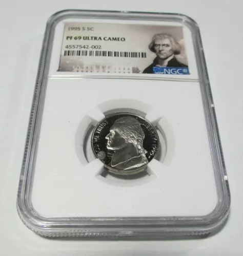 1995-S 5c NGC PF69 Ultra Cameo Proof Jefferson Nickel Certified NGC #4557542-002