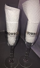 Vintage Champagne Flute Glasses Showboat Hotel Casino Las Vegas Lot Of 2 Glasses