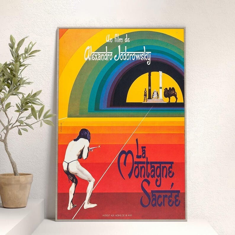 Póster de la película The Holy Mountain, arte de pared, decoración de habitaciones