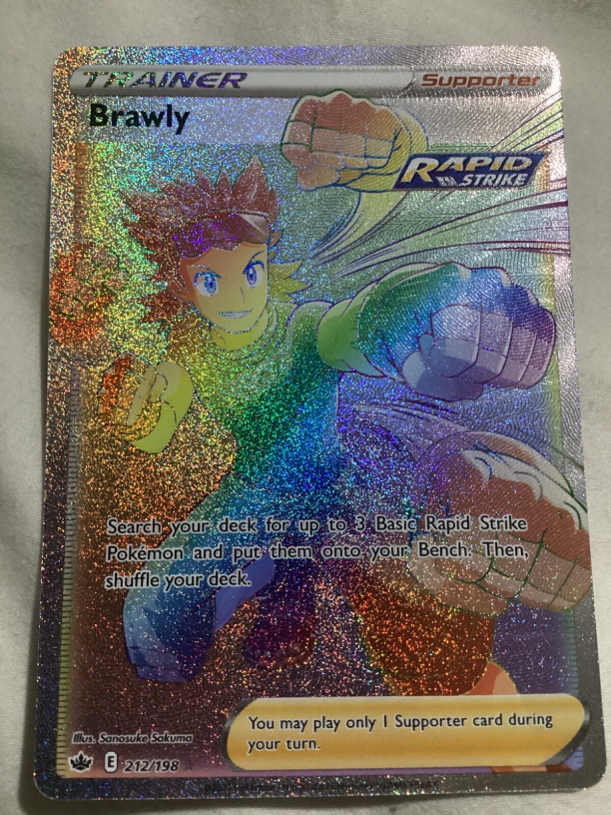 Brawly Secret Rare 212/198 Holo - Sword & Shield Chilling Reign