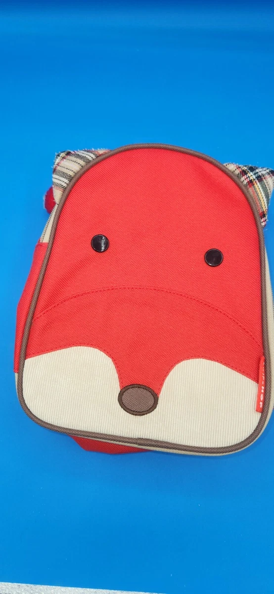 Skip Hop Kids Zoo Orange Fox Lunchbox With FoxTail Pull Zipper eBay